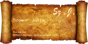 Szomor Júlia névjegykártya